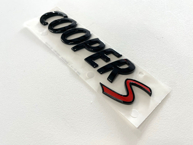 Mini Cooper S Rear Lettering Badge Black New OEM 51142465245 07-22 R5x F5x
