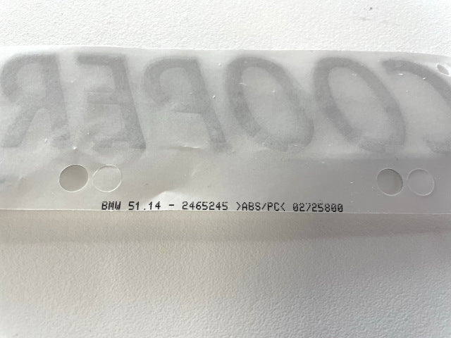 Mini Cooper S Rear Lettering Badge Black New OEM 51142465245 07-22 R5x F5x