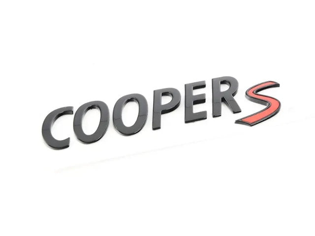 Mini Cooper S Rear Lettering Badge Black New OEM 51142465245 07-22 R5x F5x