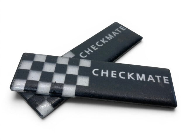 Mini Cooper Checkmate Quarter Glass Badge Emblems 51147168897 02-06 R50 R53 545