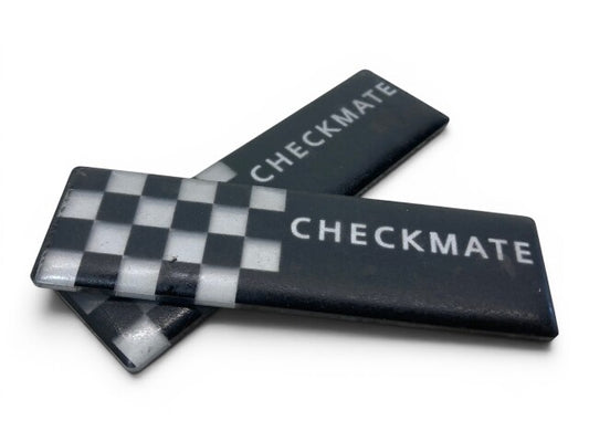 Mini Cooper Checkmate Quarter Glass Badge Emblems 51147168897 02-06 R50 R53 545