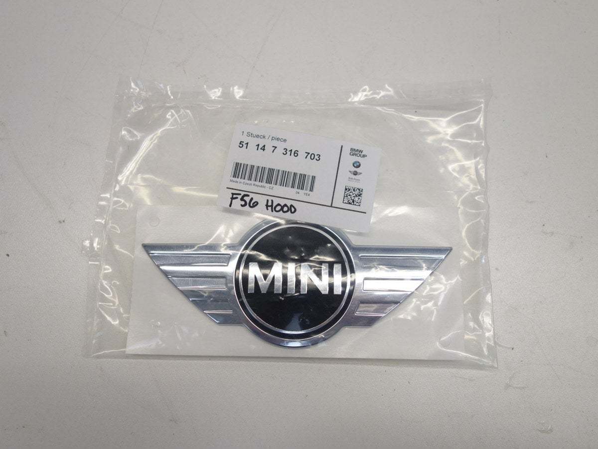 Mini Cooper Front Emblem Badge New OEM 51147316703 14-18 F55 F56 F57