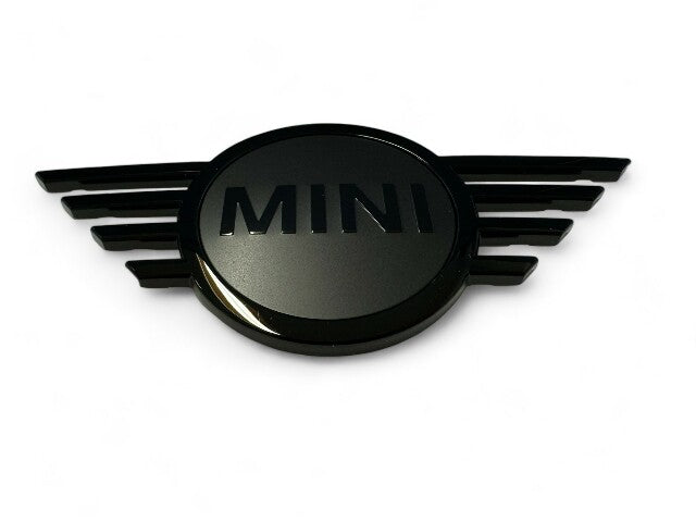 Mini Cooper Front Hood Emblem Gloss and Matte Black OEM NEW 51149880863 F56 F57