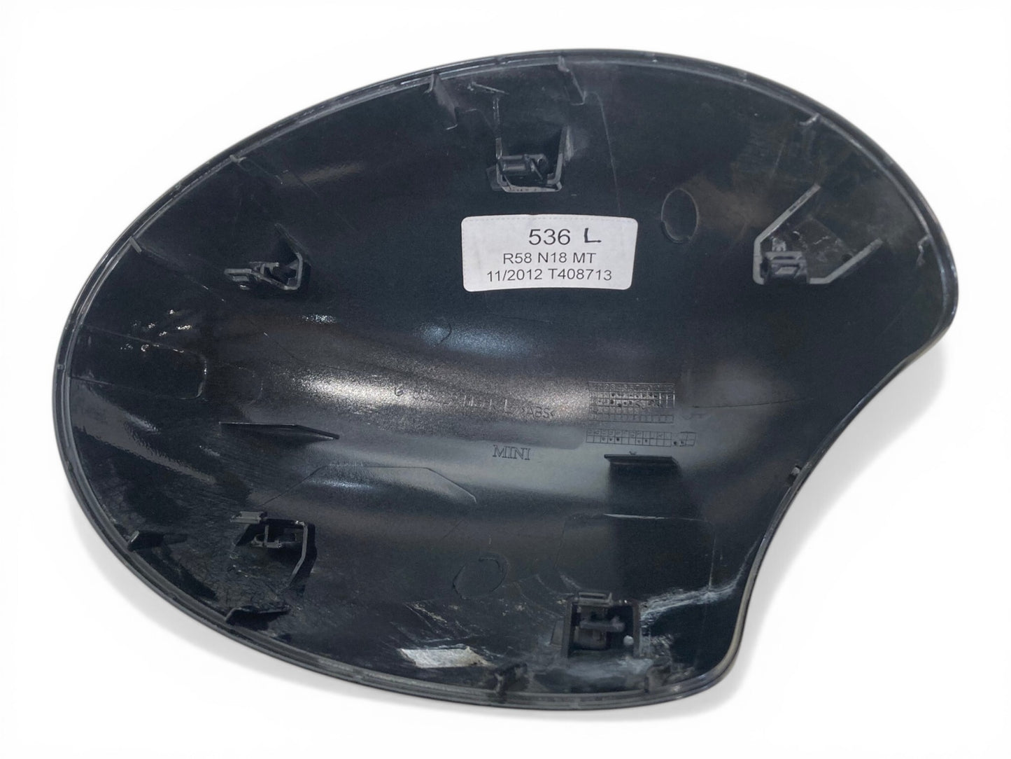 Mini Cooper Left Mirror Cap w/o Power Fold Midnight Black 51162754913 07-16 R5x R6x 536