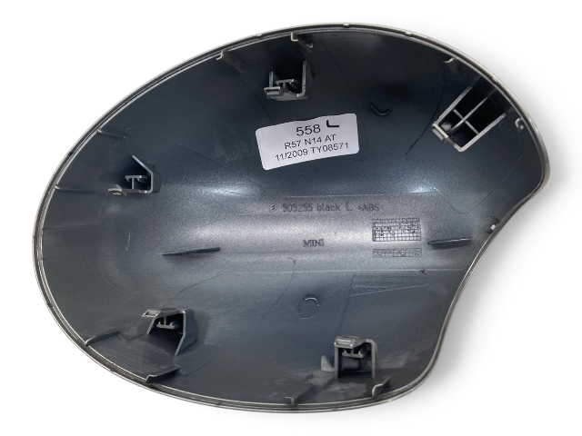 Mini Cooper Left Mirror Cap w/o Power Fold Sparkling Silver 51162754913 07-16 R5x R6x 558
