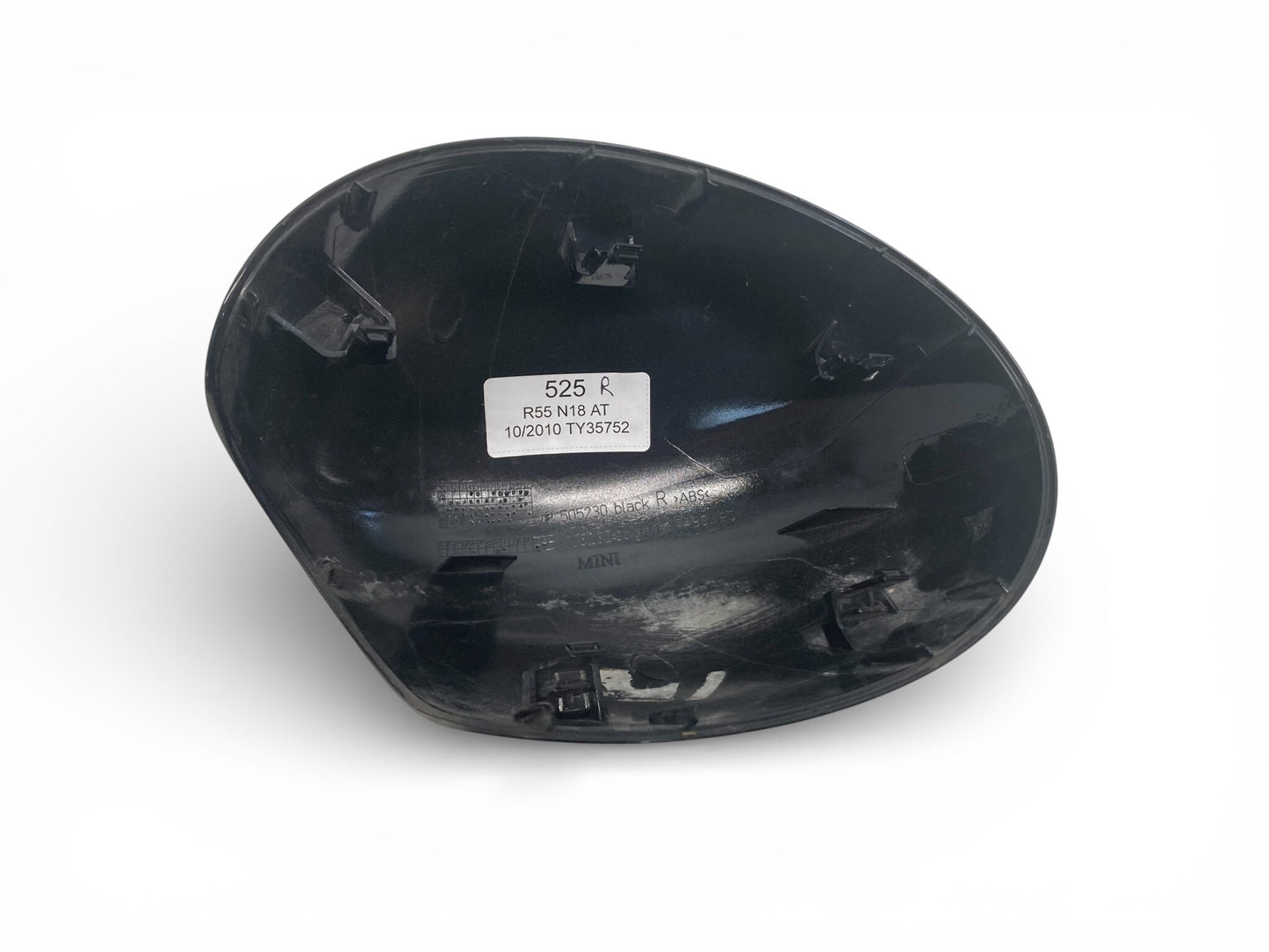 Mini Cooper Right Mirror Cap w/o Power Fold Black 51162754914 07-16 R5x R6x 525