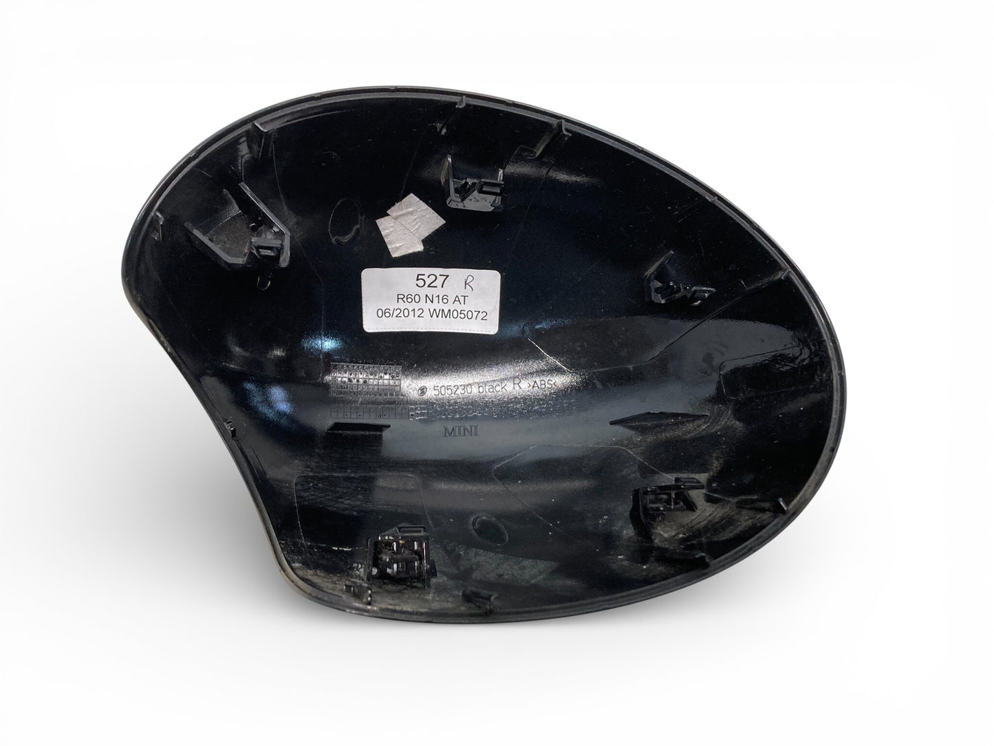 Mini Cooper Right Mirror Cap w/o Power Fold Black 51162754914 07-16 R5x R6x 527