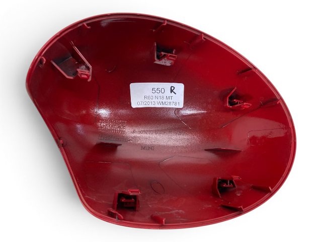 Mini Cooper Right Mirror Cap w/o Power Fold Chili Red 51162754914 07-16 R5x R6x 550