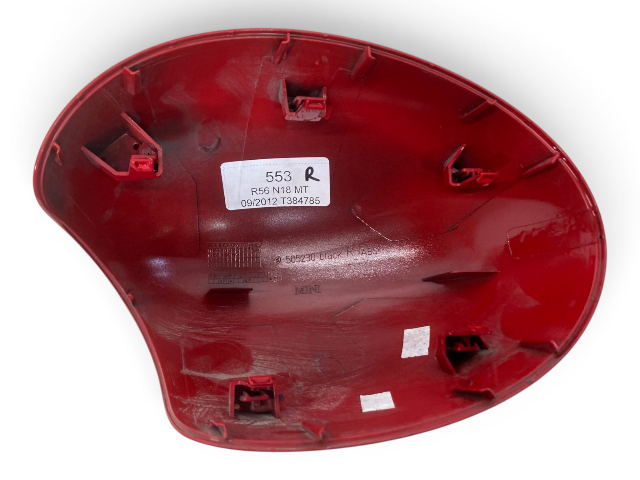 Mini Cooper Right Mirror Cap w/o Power Fold Chili Red 51162754914 07-16 R5x R6x 553