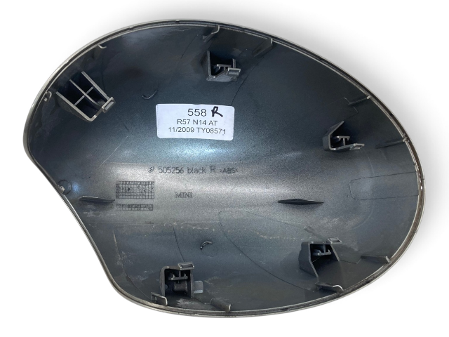 Mini Cooper Right Mirror Cap w/o Power Fold Sparkling Silver 51162754914 07-16 R5x R6x 558