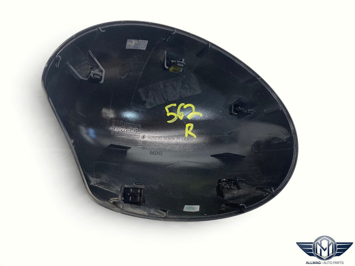 Mini Cooper Right Mirror Cap w/o Power Fold Black 51162754914 07-16 R5x R6x 562