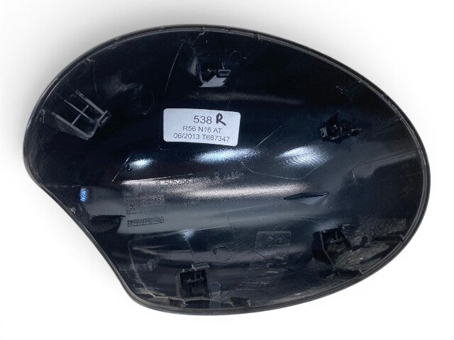 Mini Cooper Right Mirror Cover Cap w/ PF Black 51162754916 07-16 R5x R6x 538