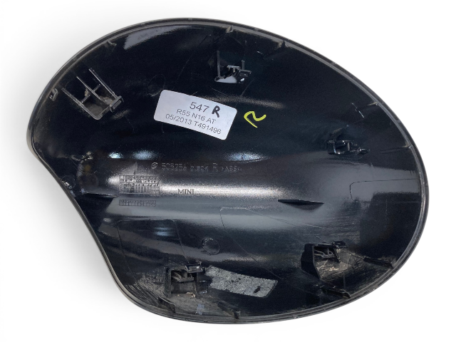 Mini Cooper Right Mirror Cover Cap w/ PF Black 51162754916 07-16 R5x R6x 547
