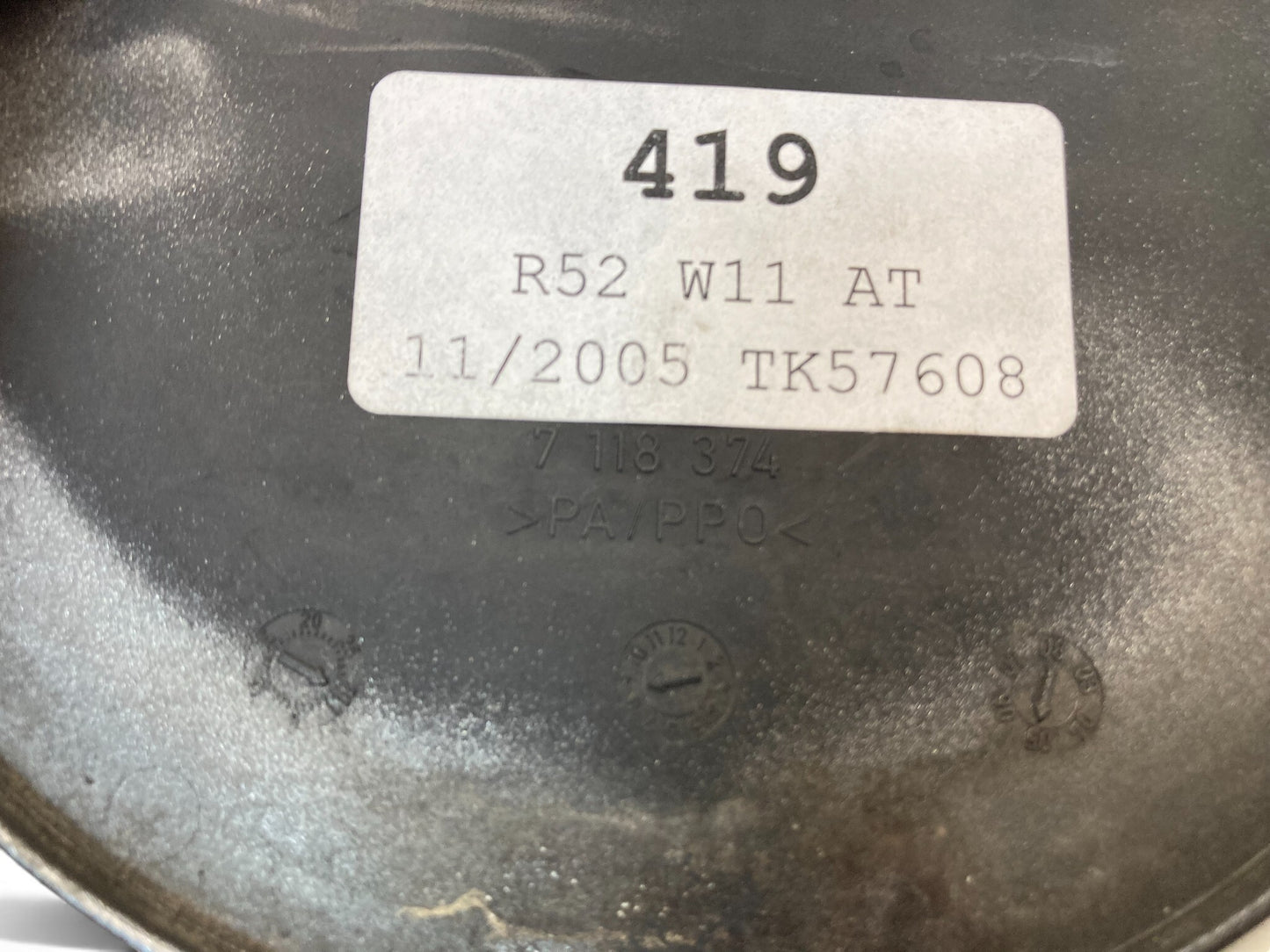 Mini Cooper Convertible Fuel Filler Door Flap Dark Silver 51177132944 05-08 R52 419