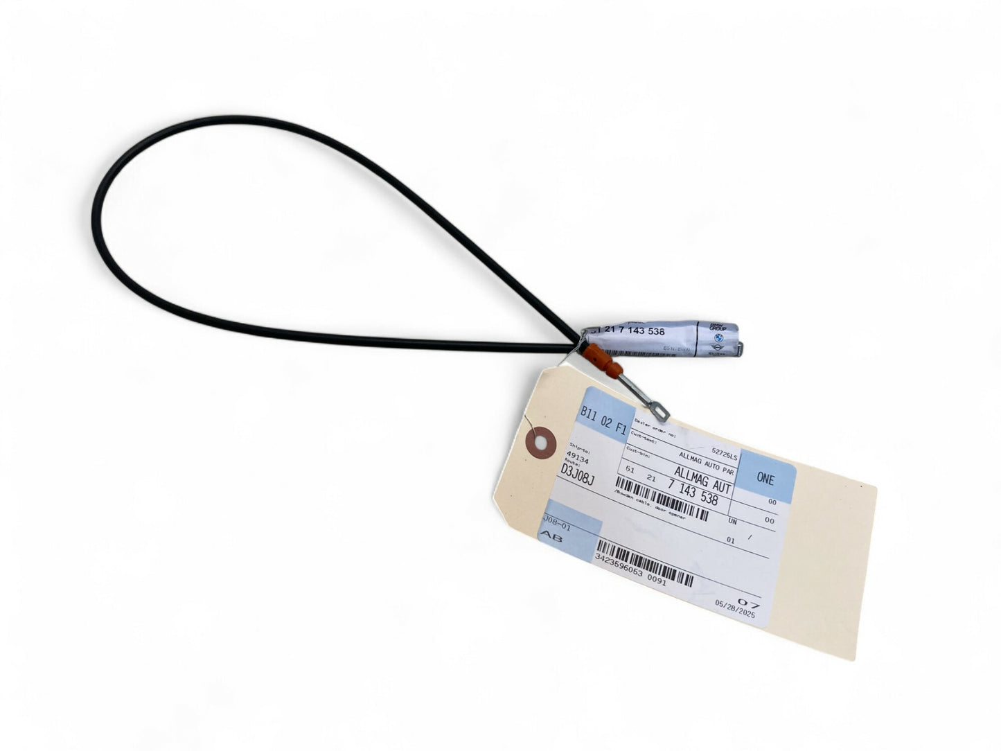 Mini Cooper Front Door Latch Bowden Cable New OEM 51217143538 02-08 R50 R52 R53