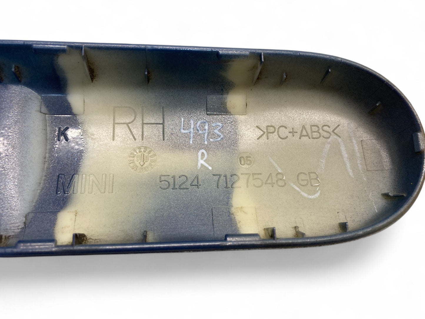 Mini Cooper Convertible Rear Tailgate Hinge Cover Pair Cool Blue 2005-2008 R52 493