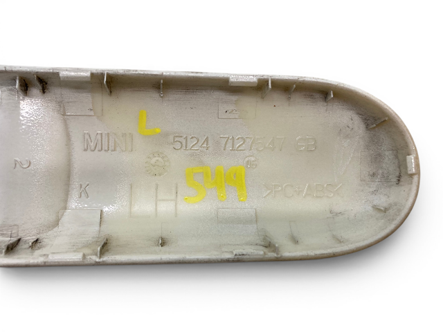Mini Cooper Convertible Rear Tailgate Hinge Cover Pair Pepper White 2005-2008 R52 549