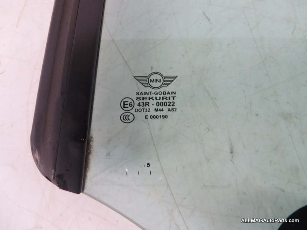 Mini Cooper Convertible Left Rear Side Window Glass 51377111021 05-08 R52