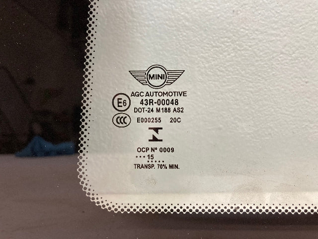 Mini Cooper Left Rear Side Window Glass 51377300017 F56