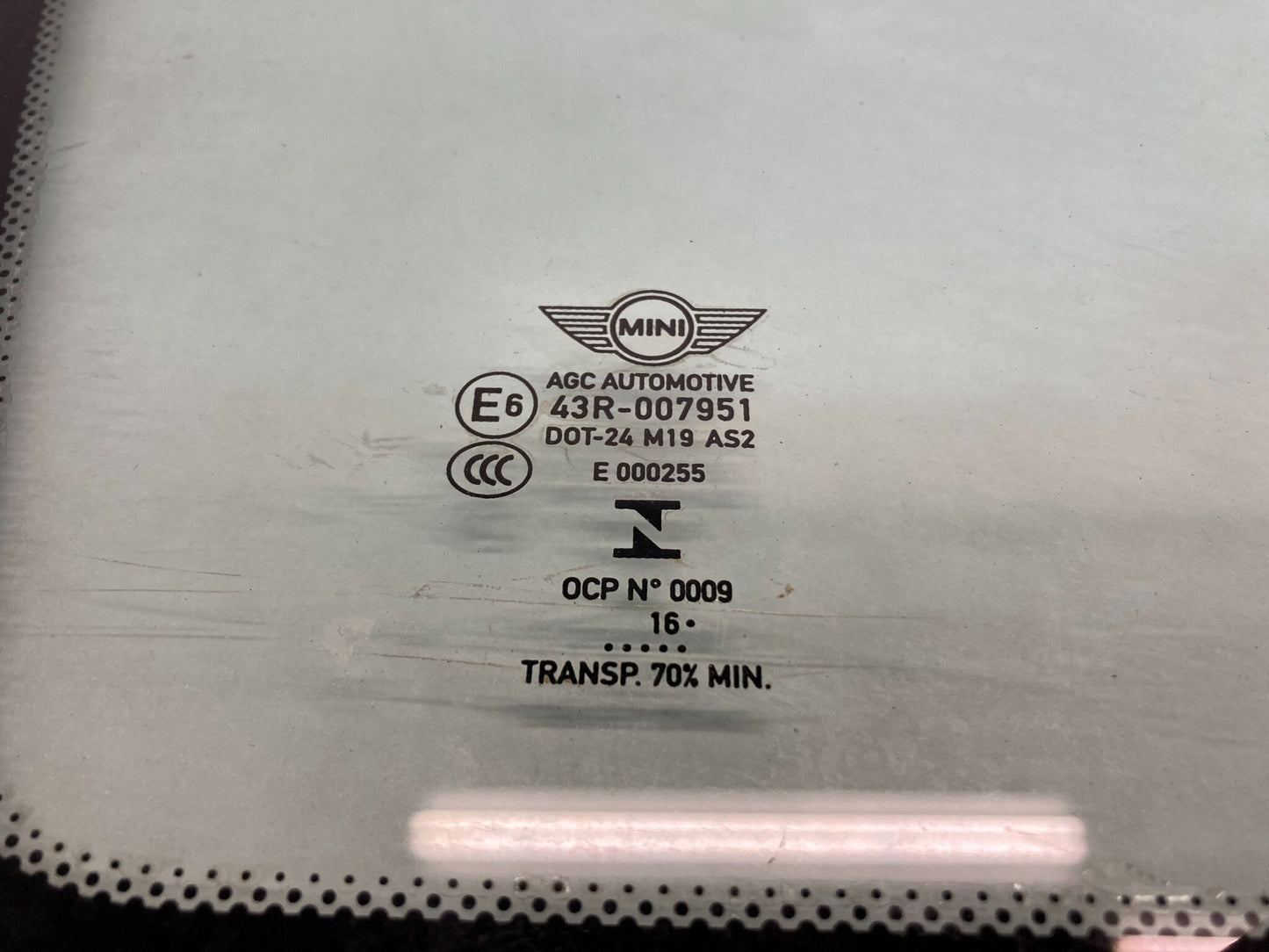 Mini Cooper Countryman Left Rear Quarter Side Window Glass 51377390237 17-24 F60