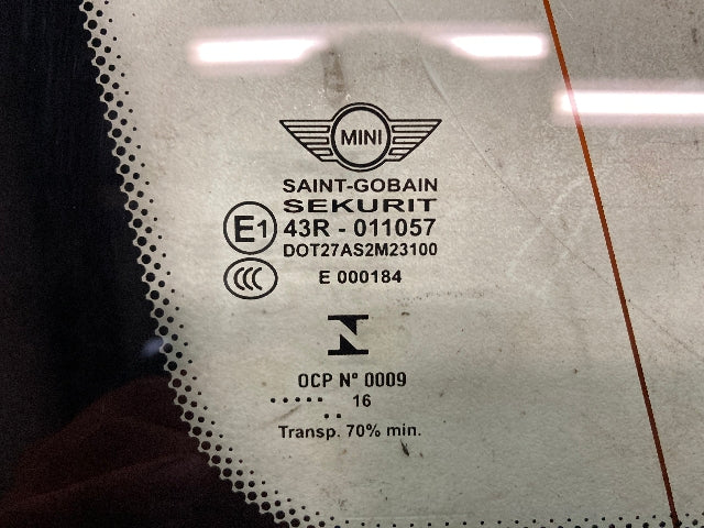 Mini Cooper Clubman Left Rear Quarter Side Window Glass 51377466435 16-24 F54