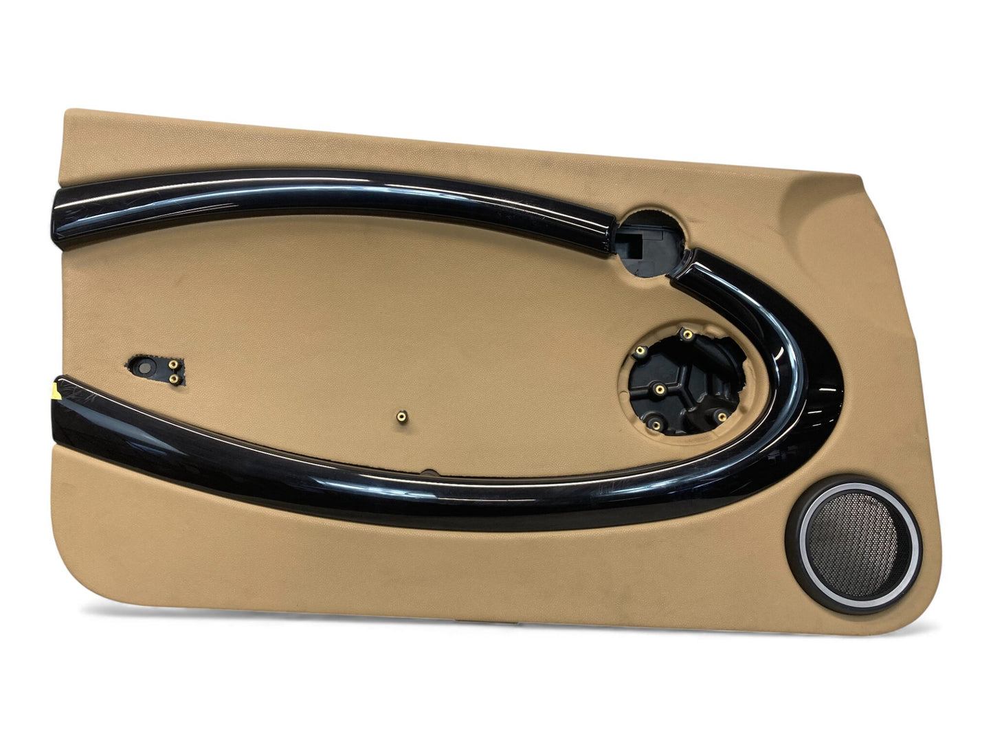 Mini Cooper Door Panels Tuscan Beige/Piano Black w/ Silver Grille 08-14 R5x 267