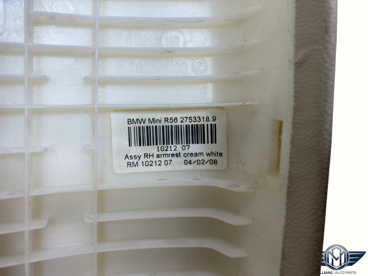 Mini Cooper Interior Door Armrest Cream White Pair 07-15 R5x 471