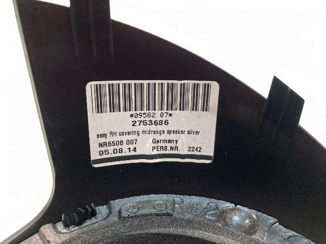 Mini Cooper Right Front Door Upper Speaker Grille Silver 51412753686 07-15 R5x