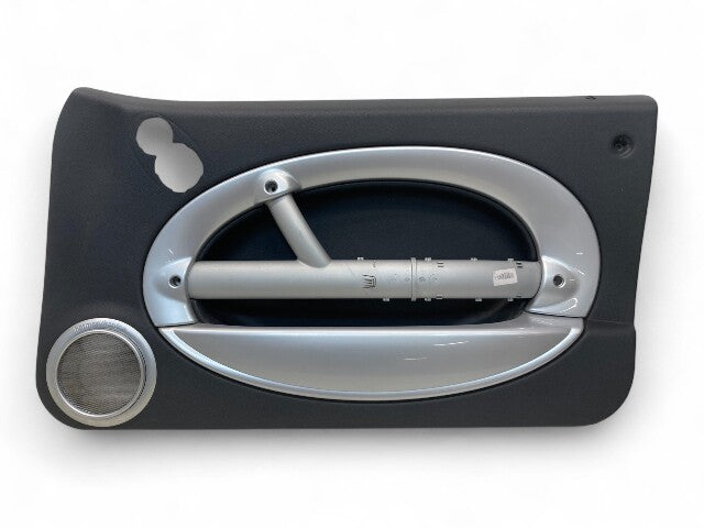 Mini Cooper Door Panels Panther Black w/ Silver Trim H/K 05-08 R50 R52 R53 513