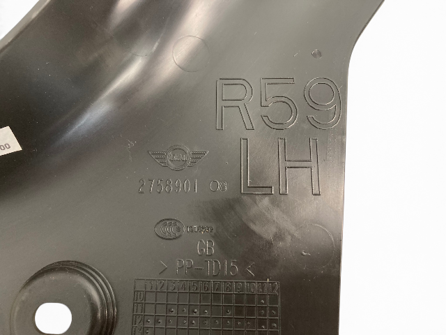 Mini Cooper Left Rear Lateral Trim Panel 51432758901 12-15 R59