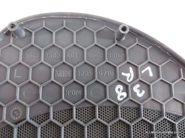 Mini Cooper Left Rear Quarter Speaker Grille 51437034347 02-06 R50 R53