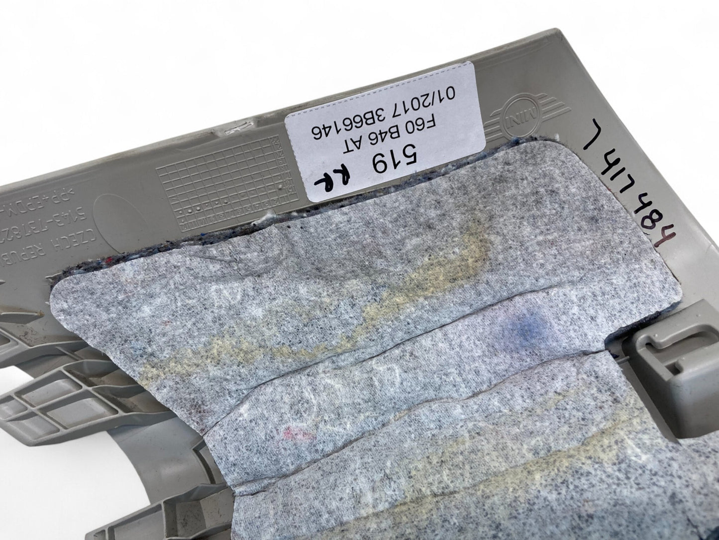 Mini Countryman Right Rear Interior D Column Cover Grey 51437417484 17-24 F60