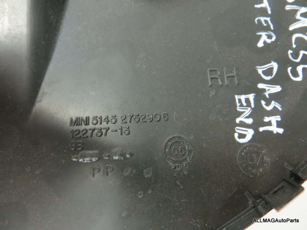 Mini Cooper Right Dash End Trim OEM 51452752906 07-15 R5x
