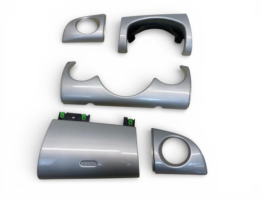 Mini Cooper Dash Trim Set 5 Piece White Silver 2002-2004 R50 R53 530