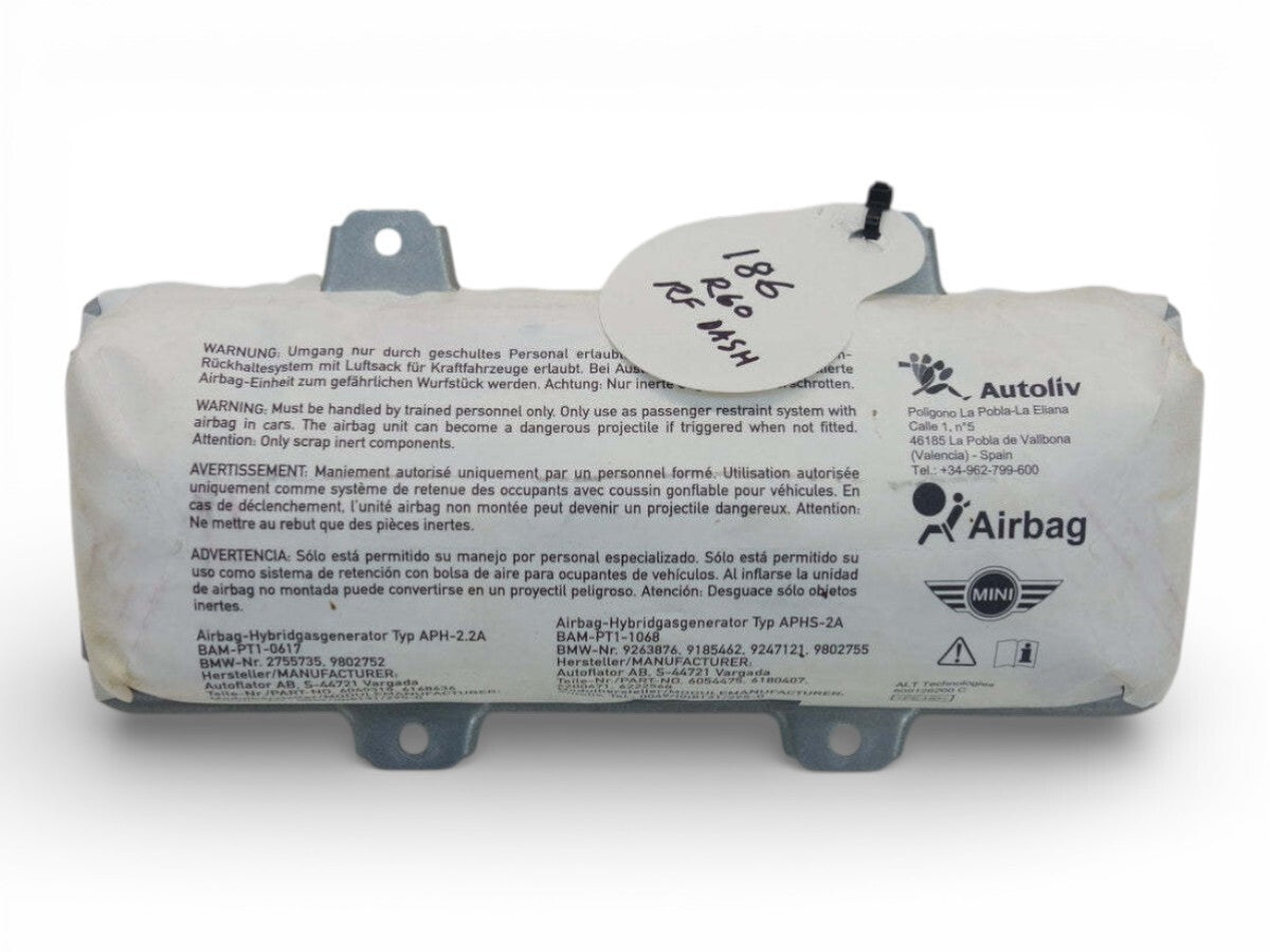 Mini Cooper Passenger Side Dash Airbag 51459802755 2011-2016 R60 R61 468