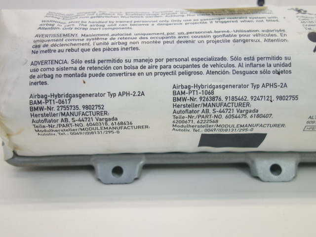 Mini Cooper Countryman Passenger Dash Airbag 51459802755 2011-2016 R60 R61