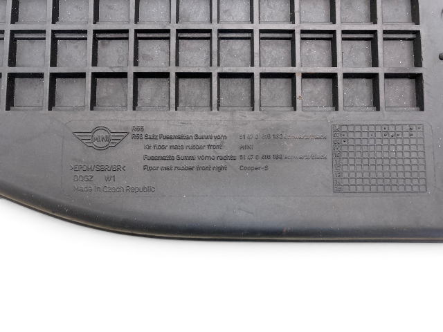 Mini Cooper Floormats Rubber Black Front Only OEM 51470441792 07-13 R56 560