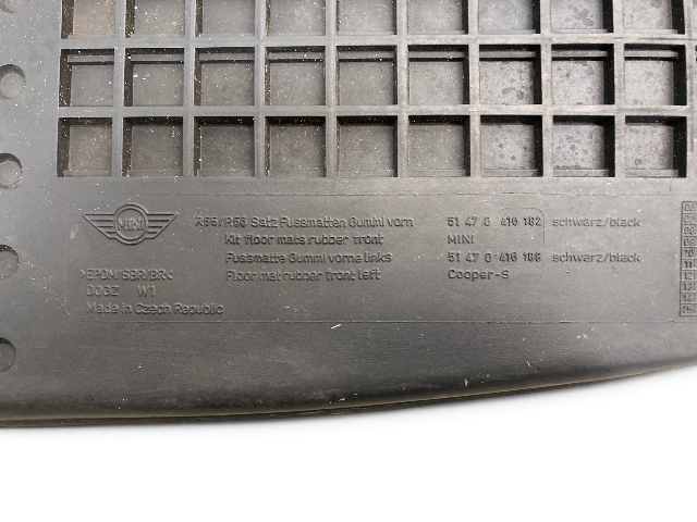 Mini Cooper Floormats Rubber Black Front Only OEM 51470441792 07-13 R56 560