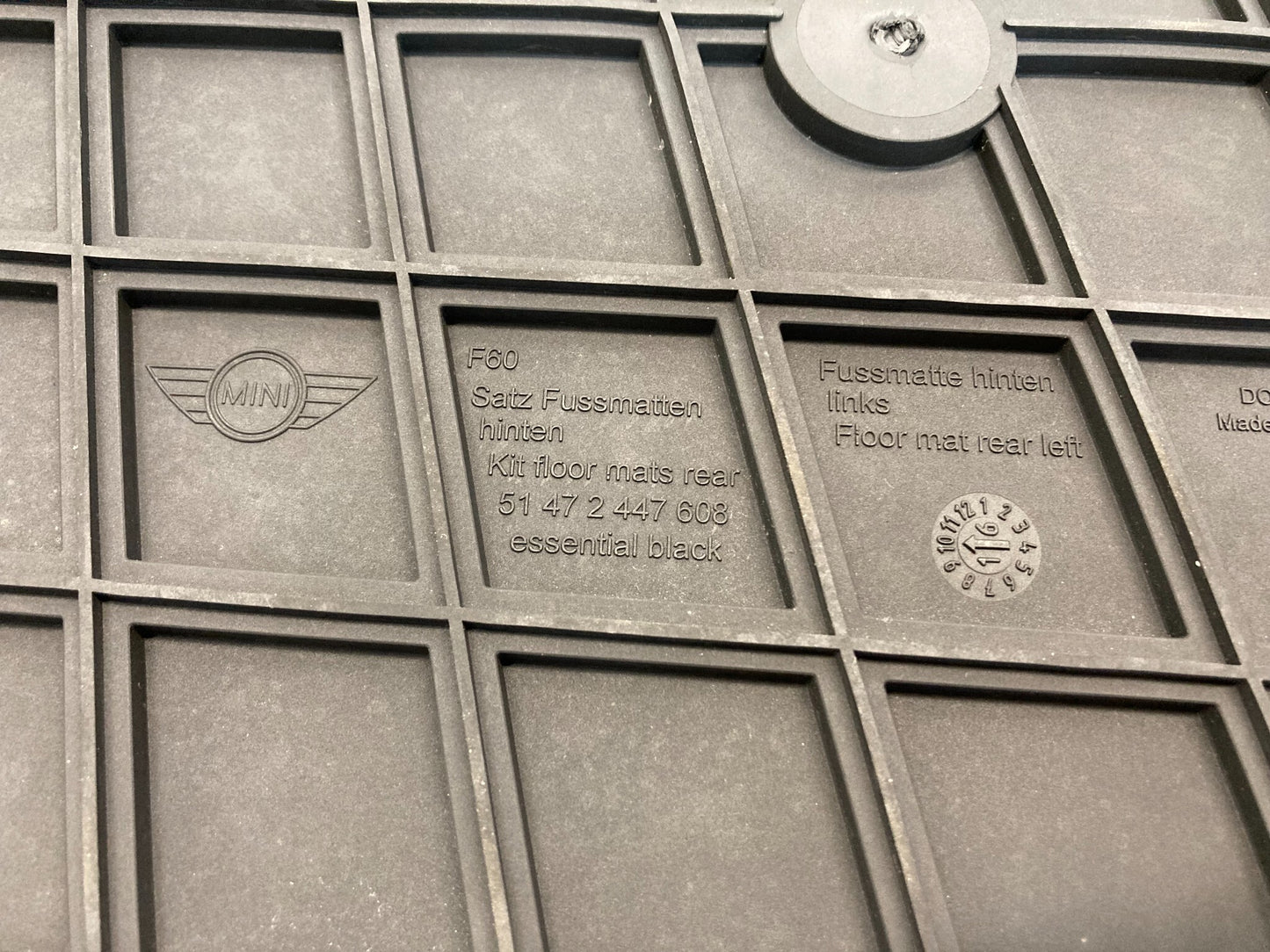 Mini Cooper Black Rubber Floor Mat Set 51472447606 2017-2024 F60 519