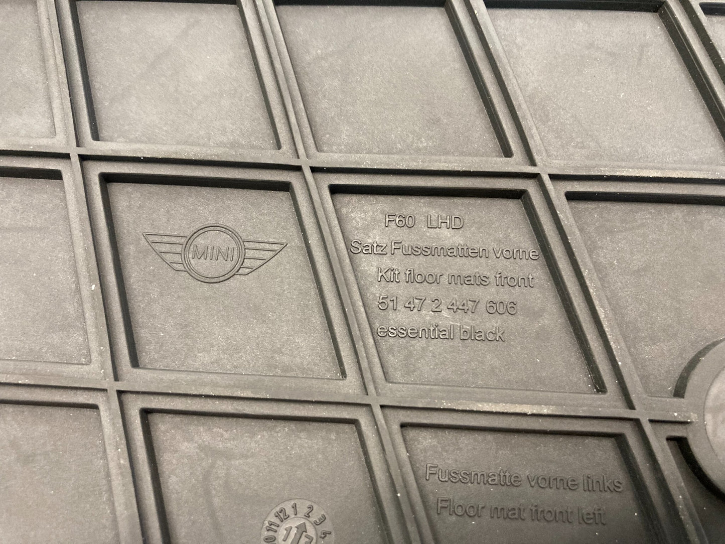 Mini Cooper Black Rubber Floor Mat Set 51472447606 2017-2024 F60 519