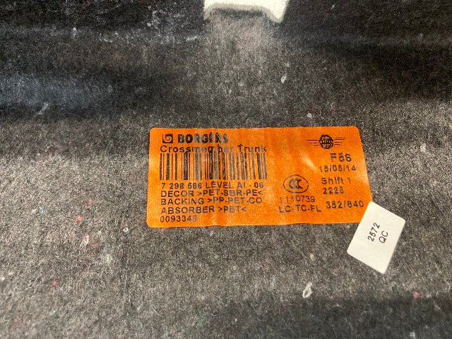 Mini Cooper Rear Cross Member Trunk Trim Panel 51477298586 F55 F56