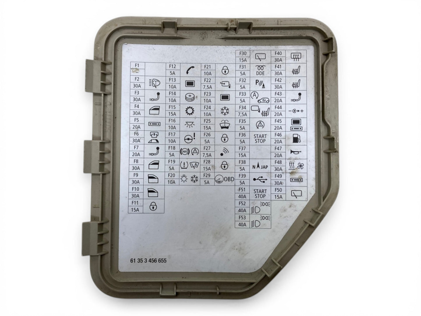 Mini Countryman Paceman Fuse Panel Access Cover Beige 51479806196 11-16 R6x