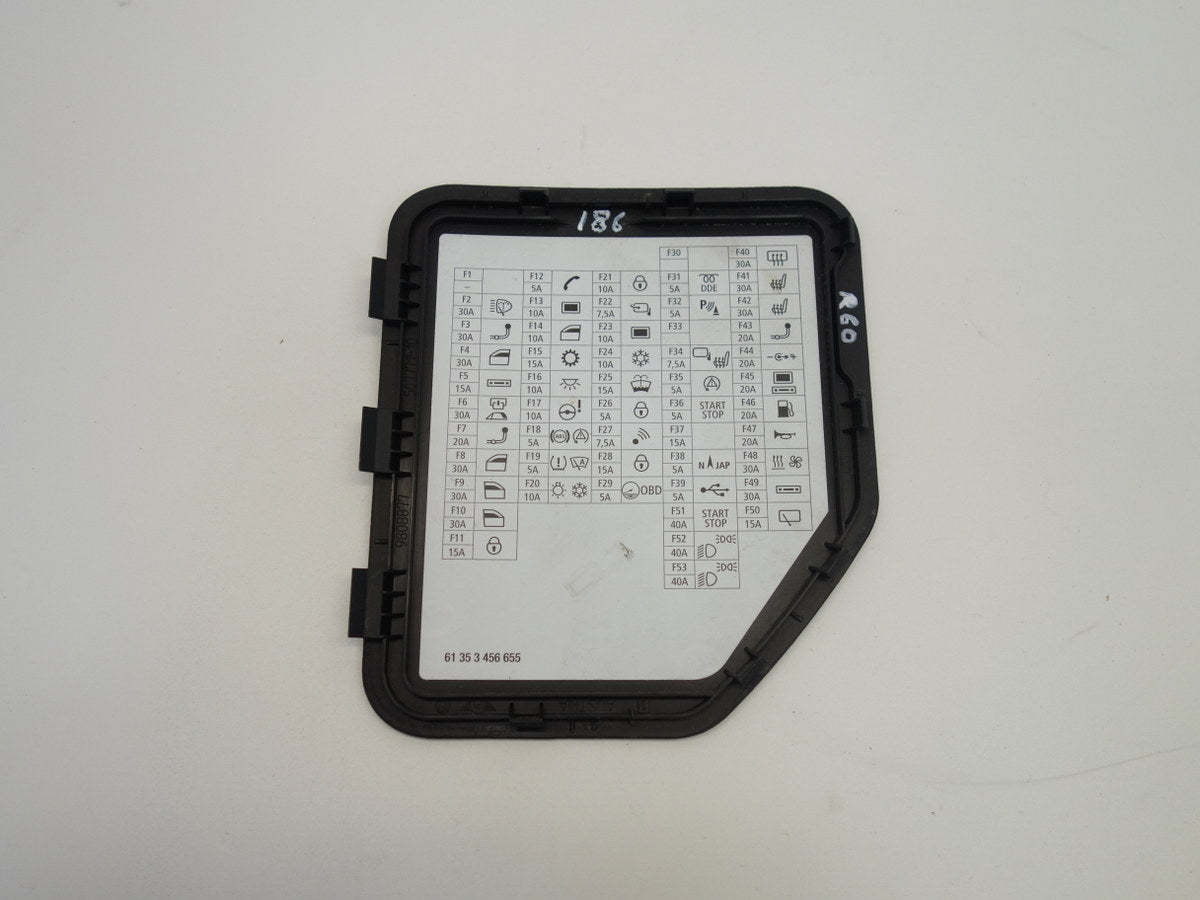 Mini Countryman Paceman Fuse Panel Access Cover 51479806201 11-16 R6x