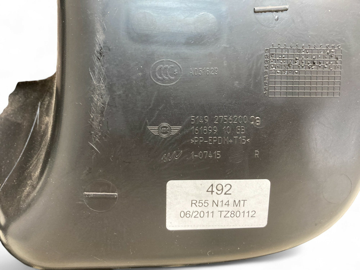 Mini Cooper Clubman Right Rear Door Trim Panel 51492756200 2008-2014 R55 507