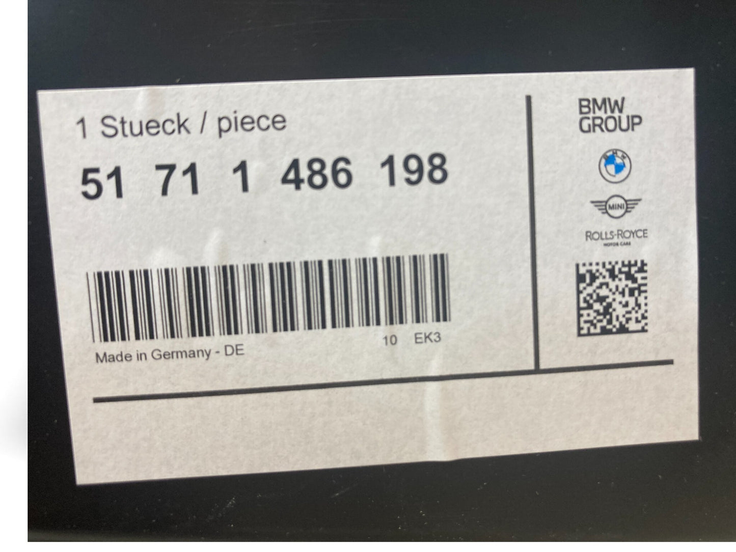 Mini Cooper Left Front Fender Wheel Liner NEW OEM 51711486198 02-08 R50 R52 R53