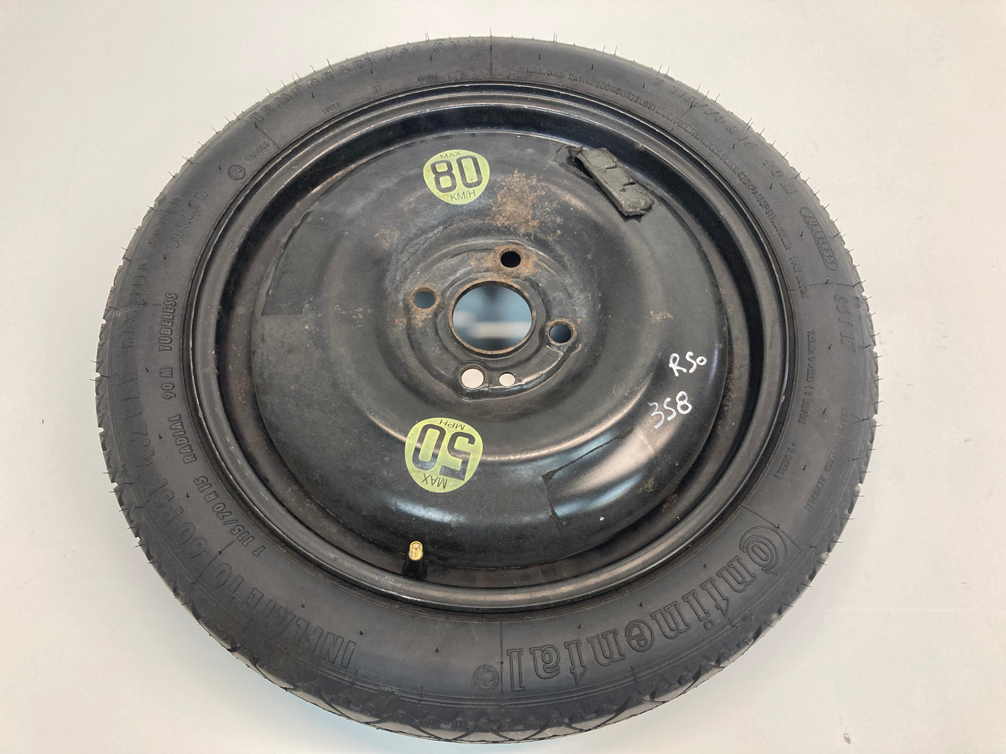 Mini Cooper Spare Wheel and Bracket Set 02-15 R50 R52 R56 R58