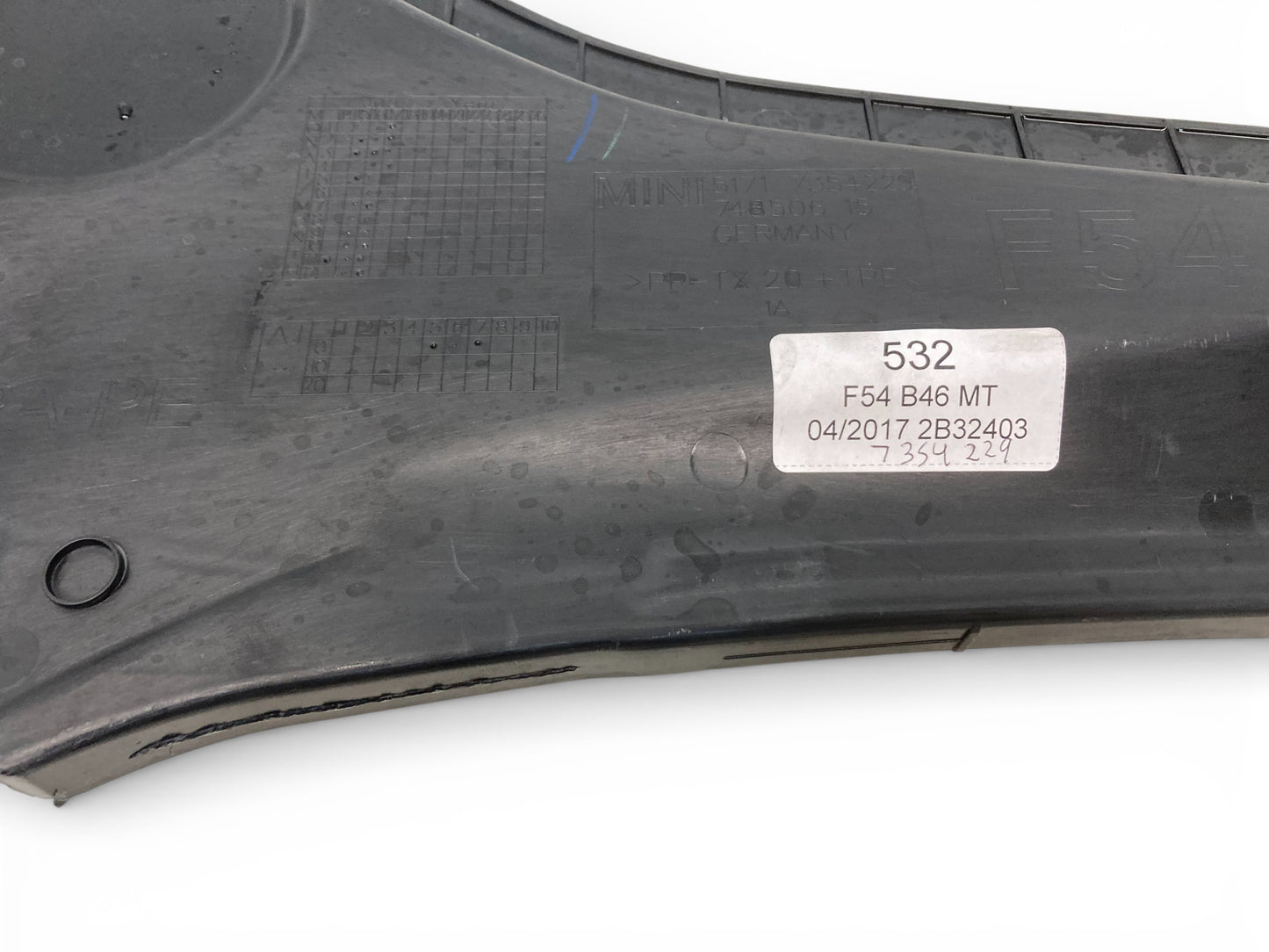 Mini Cooper Inner Windshield Cowl Panel Cover 51717354229 2016-2024 F54