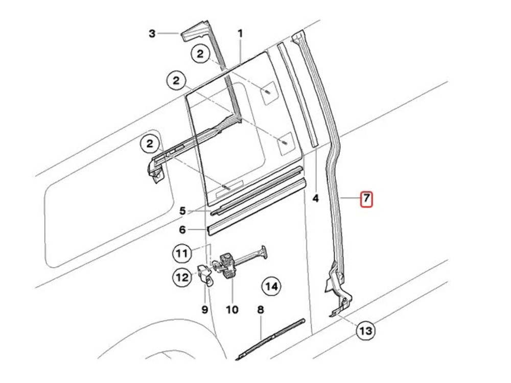 Mini Cooper Clubman Club Door Seal B1 Pillar Weatherstrip R55 51767167230 08-14