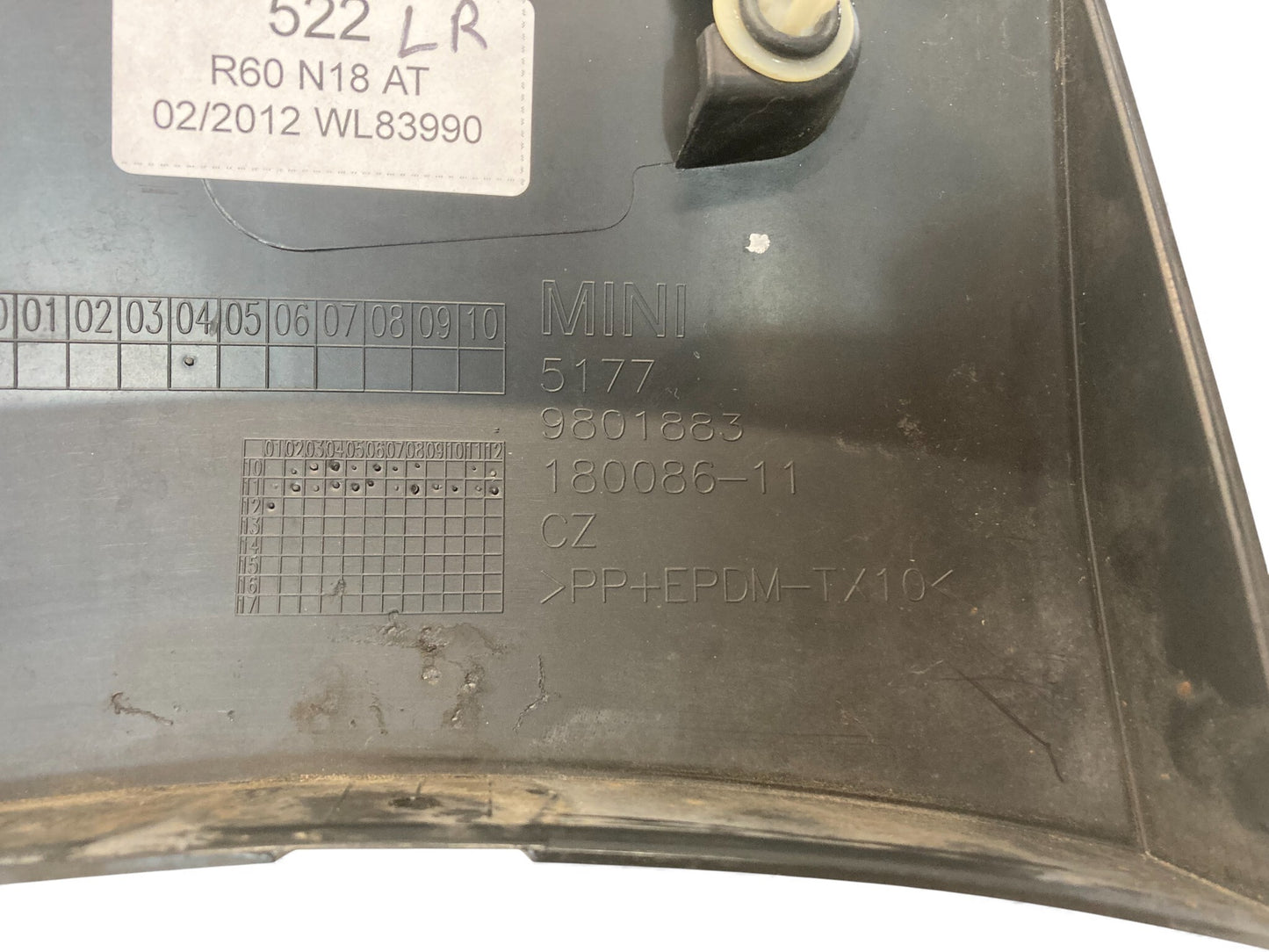 Mini Countryman Left Rear Wheel Arch 51779801883 2011-2016 R60 522