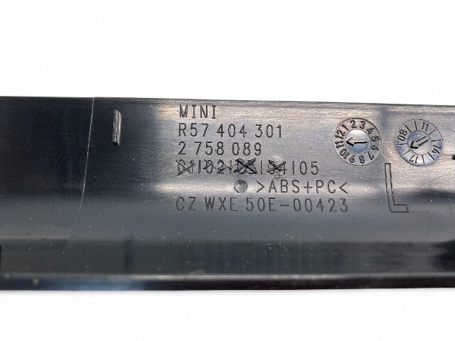 Mini Cooper Convertible Left Center Covering Trim New OEM 54342758089 R57 F57